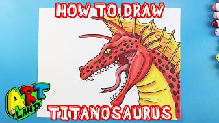 How to Draw a TITANOSAURUS FACE