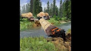 The Four Most Dangerous Logging Trucks in the world- Spintires Mudrunner