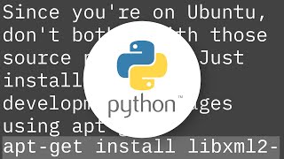 How to install lxml on Ubuntu