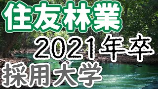 住友林業・採用実績大学ランキング【2021年卒】