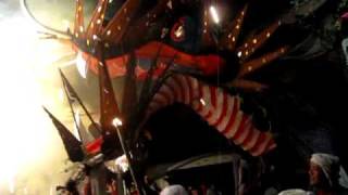 神社前にて最後の競演（２０１０夜の江浦祇園祭）