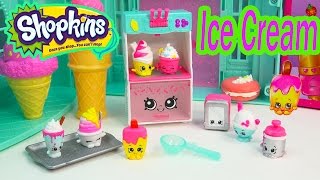 Shopkins Season 3 Playset Cool \u0026 Creamy Collection Food Fair Exclusive Ice Cream Toy Video Unboxing