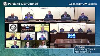 Portland City Council Meeting AM Session 04/05/23