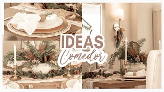 CHRISTMAS🌲How to Decorate your Dining Room in an Easy and Elegant Way / Decoration IDEAS / QUICK ...