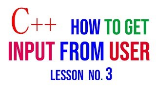 Cin in C++ for Receiving User, Console Input | CPP Programming Video Tutorial || ITIANS