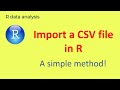 Import a csv file in R - a simple way | R Data Analysis