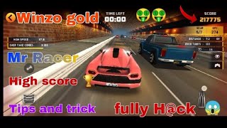 Winzo gold team bazzi || new update Mr Racer || game unlimited score || H@ck trick live poorf....😱