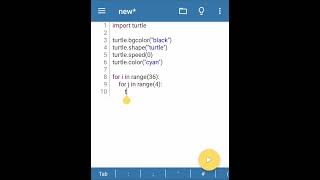 drawing a flower with Python (turtle module)🐢