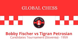 Bobby Fischer vs Tigran Petrosian, Candidates Tournament, Slovenia, 1959.