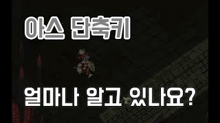 아스가르드 이야기 - 단축키