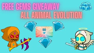 🔥 All Animal Evolution in EvoWorld.io + Free Gems Giveaway! 💎(100% Real)