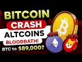 🛑 Bitcoin & Altcoins CRASHING HARD!! - Why Sudden DUMP? | Massive Shakeout | Bitcoin Crash Today