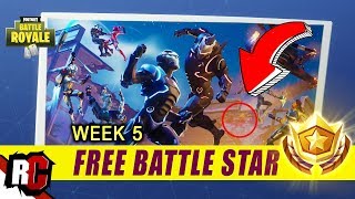 secret battle star location week 5 fortnite battle royal blockbuster challenge free battle star - fortnite free 5 battle stars