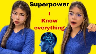 Superpower~ You get 2 Superpowers but..😭😳 I can read mind?! @PragatiVermaa @TriptiVerma