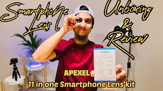 Apexel 11 in one smartphone lens kit Unboxing \u0026 Review/ Phone lenses