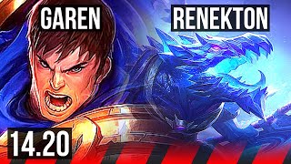 GAREN vs RENEKTON (TOP) | 47k DMG, 6 solo kills, Legendary | EUW Diamond | 14.20