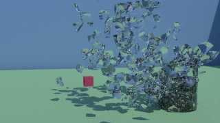 Blender 2.68a Bullet physics simulation cell fracture engine luxrender fast render OpenCL GPU