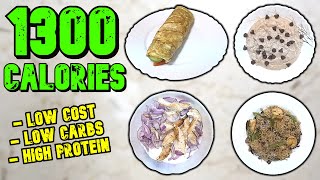 1300 Calorie Diet Plan For Weight Loss That's LOW Cost, LOW Carbs & HIGH Protein