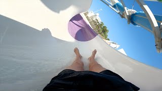 SplashWorld Tofinis - Purple water slide, Cyprus, Ayia Napa, Water Park - 2023 4K