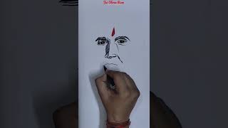 Shree Ram Drawing 🙏 Arun Govil as Rama drawing | Dussehra drawing | Drawing with ₹2 Balck Pen#shorts