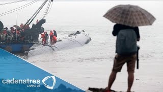 China: Un barco naufraga con más de 400 pasajeros a bordo