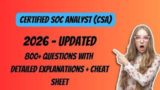 Certified SOC Analyst (CSA) Practice Exam Tests 2026 (PDF)