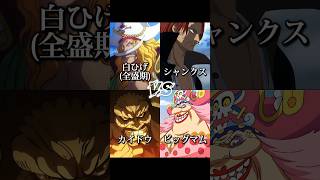 【ワンピース】旧四皇強さ比べ(全盛期あり)※個人的#ワンピース#ONEPIECE#強さ比べ#ワンピース強さ比べ#short