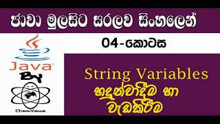 Java Sinhala By ChamiViews Part 4 - String Variables