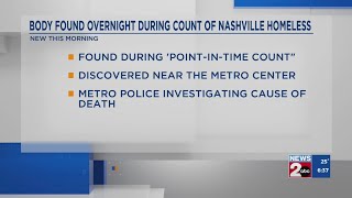 Body found in Nashville during count of homeless