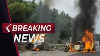 BREAKING NEWS - Kecelakaan Jalur Kontraflow KM 58 Tol Jakarta-Cikampek