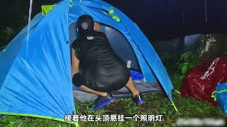 一口气看完，男人在暴雨天到野外露营，超级惬意的休闲生活