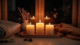 Soft Candlelight🕯️ by the Window on a Quiet Night 🌙