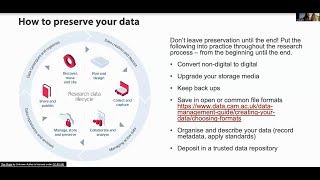 Data Management Workshop 5: Data Preservation and Long-term Data Storage