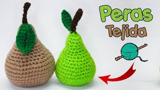 Pera 🍐 Tejida a Crocet 🧶 Frutas Tejidas 🍎 🍐 🍊 🍋