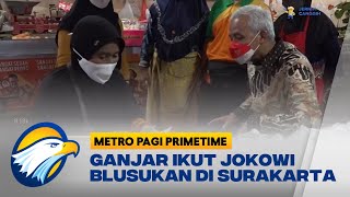 Momen Ganjar Temani Jokowi Blusukan di Surakarta