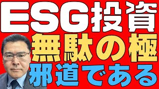 【ESG投資！】　株式投資としては邪道との批判！　結果的に無駄の極である！　「クソ食らえ」が本音！　投資家は投資リターンを追求すべき！　社会運動は別途行え！　【企業価値！】