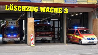 [2. HLF im Zug!] - Löschzug BF München FW3 | Ausrücken aus der Baustelle