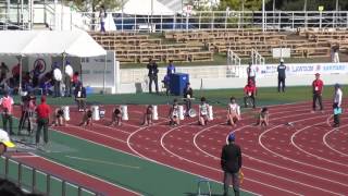 2015紀の国わかやま国体少年女子A100m予選2組西尾香穂12.00(+1.3) 宮崎亜美香12.00 朝野夏海12.10