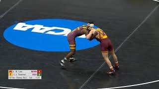 Brayton Lee (Minnesota) vs Jacori Teemer (Arizona St) 2021 NCAA Wrestling Championships Round 2