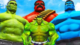 The Immortal Hulk VS Hulk Army - Hulk, Red Hulk, Blue Hulk