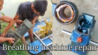 Breathing machine motor bevel gear box  fully repairing and working test