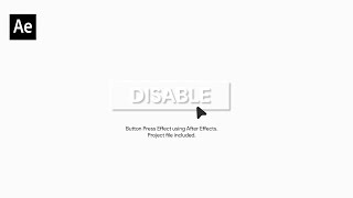 Button Press Effect - After Effects Tutorial - No Plugins