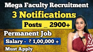 Permanent Assistant Professor Vacancy 2025 | Mega Faculty Recruitment