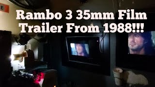 Running A Rambo 3 35mm Film Trailer From 1988!!!