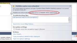 Two ways to Solve error "syntax error in insert into statement vb.net access database"