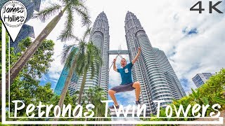 PETRONAS TWIN TOWERS IN 4K | Kuala Lumpur | Barbster360 Travel Vlog