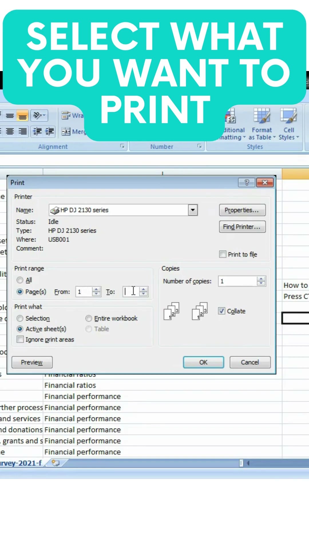 How to Print a Excel worksheet or workbook