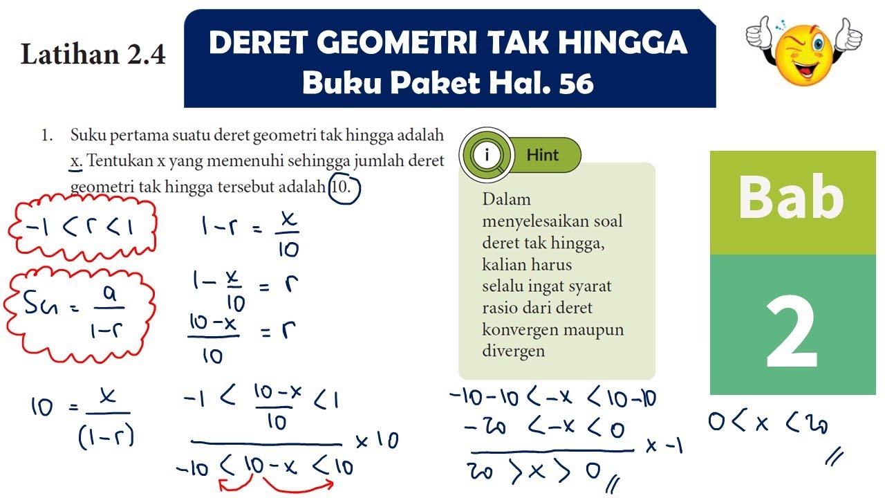 LATIHAN 2.4 NO 1 BARISAN DAN DERET GEOMETRI TAK HINGGA KONVERGEN ...