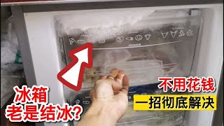 冰箱老是结冰？教你一个不用花钱的方法，自己就能彻底解决【我爱电器维修】