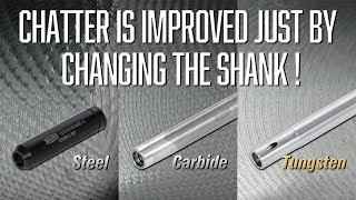 Chatter is improved just by changing the shank!